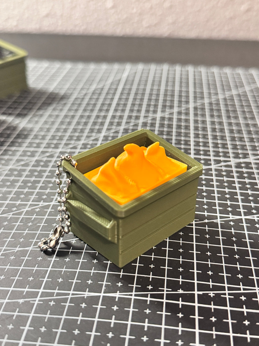 Dumpster Clicker Keychain