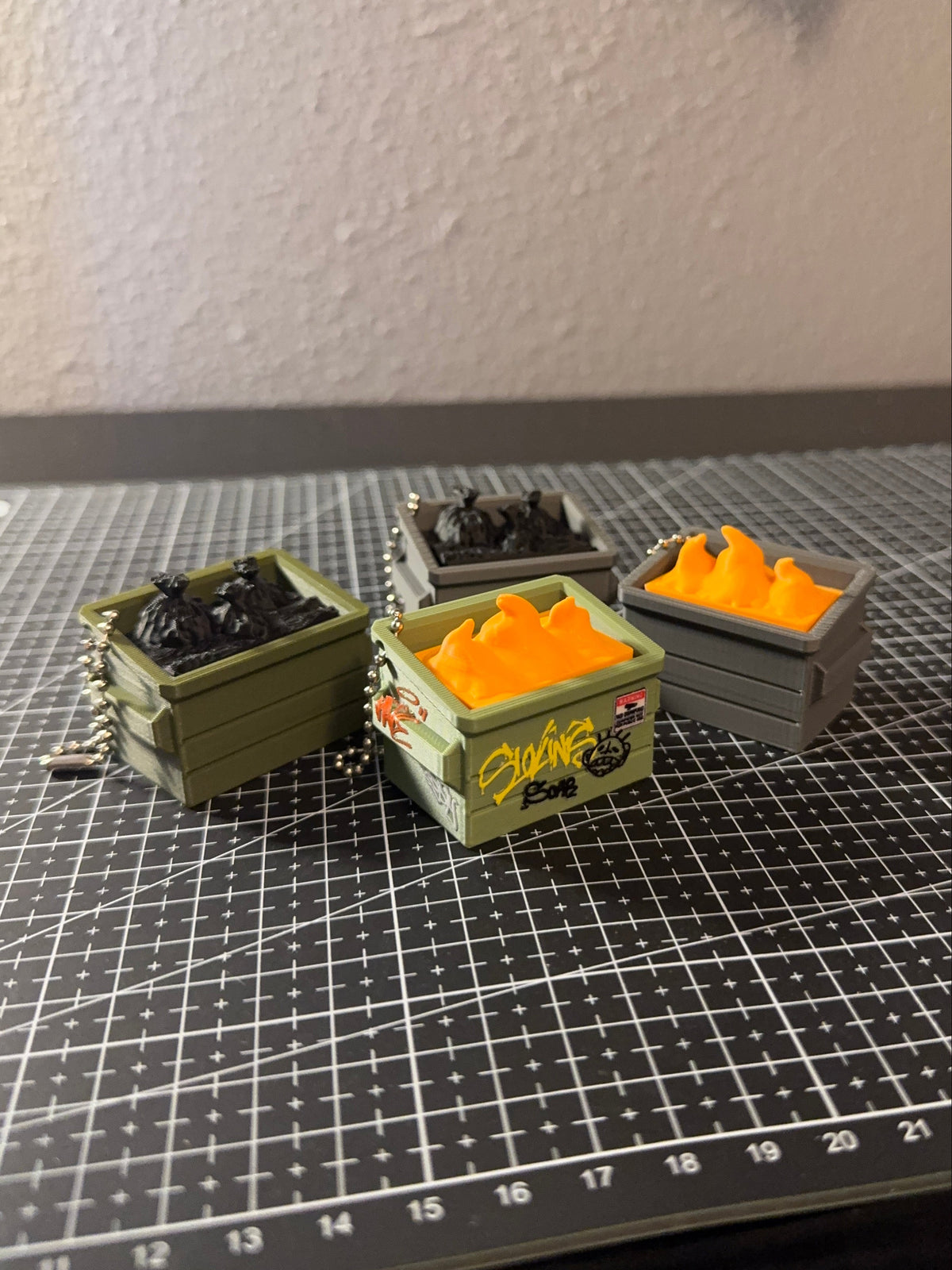 Dumpster Clicker Keychain