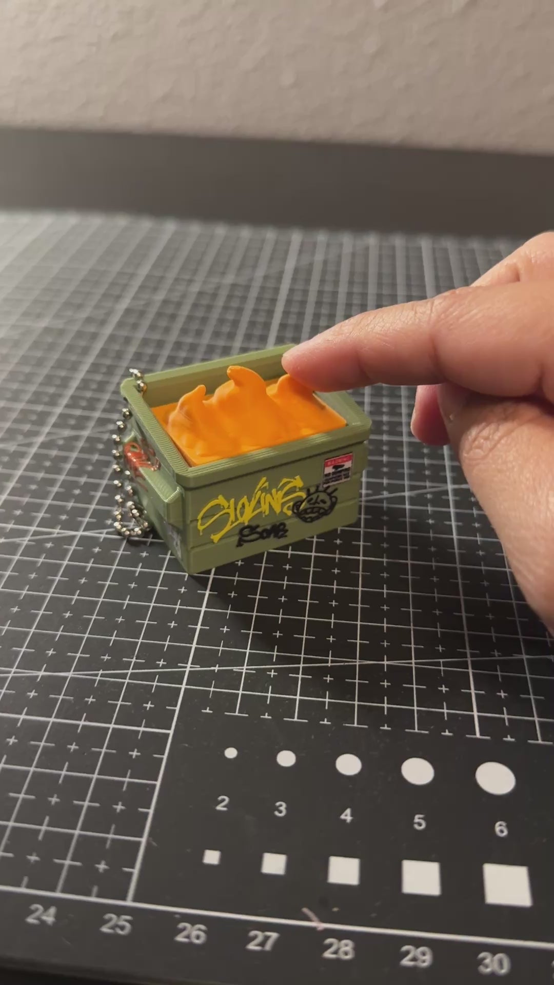 Dumpster Clicker Keychain
